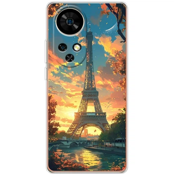 Силиконовый Чехол с Картинкой для Ulefone Note 17 Pro Принт (Париж, Эйфелева Башня) (65170-ysm037)