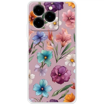 Силиконовый Чехол с Картинкой для Ulefone Note 20 Pro Принт (Композиция Цветов) (65172-ysm009)