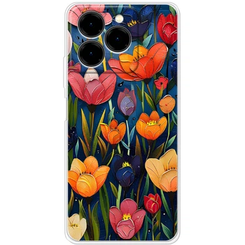 Силиконовый Чехол с Картинкой для Ulefone Note 20 Pro Принт (Цветы) (65172-ysm010)
