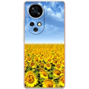 Силиконовый Чехол с Картинкой для Ulefone Note 17 Pro Принт (Патриотический, Подсолнухи) (65170-ysm49)