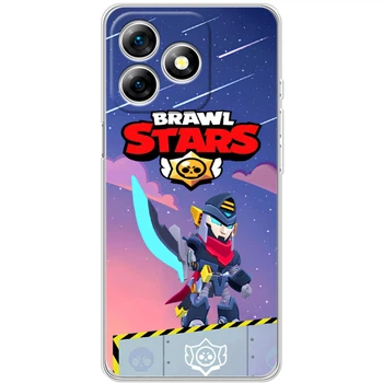 Силиконовый Чехол с Картинкой для Ulefone Note 18 Pro Принт (Бравл Старс Мортис, Brawl Stars Mortis) (65171-ysm019)