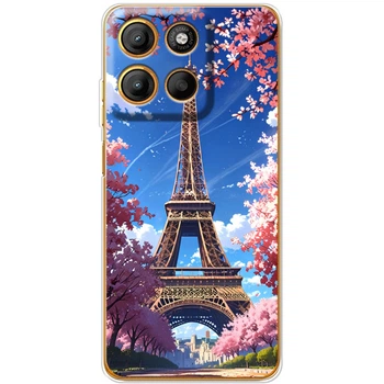 Силиконовый Чехол с Картинкой для Motorola G15 Принт (Париж, Эйфелева Башня) (65428-ysm036)