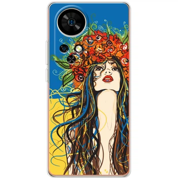 Силиконовый Чехол с Картинкой для Ulefone Note 17 Pro Принт (Патриотический, Девушка Украинка) (65170-ysm2373)