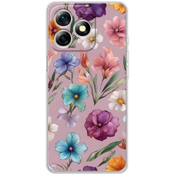 Силиконовый Чехол с Картинкой для Ulefone Note 18 Pro Принт (Композиция Цветов) (65171-ysm009)