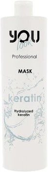 Маска с кератином для востановления волос You look Glamour Professional Mask 1000 мл