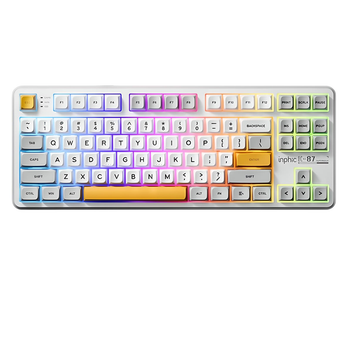 Механическая клавиатура Inphic K87 c комбинированным подключением, подсветкой, 8000 мАч, Switch: Black-Gold, Y