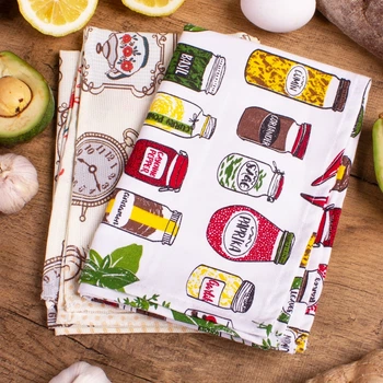 Набір рушників рогожа-напівпанама Mirson №635 - Fun kitchen 2 шт 30х50 см (2200006740575)