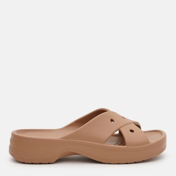 Женские шлепанцы для пляжа Crocs Cl Womens Cross Strap MCc 210840-2JJ 41-42 (W10) 26 см Milk Chocolate (198445122217)