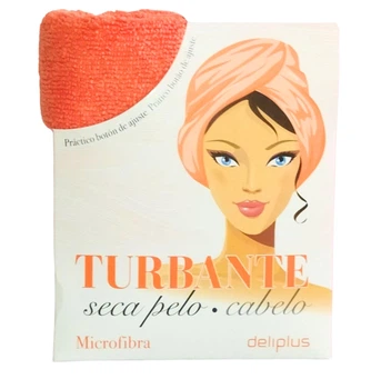 Полотенце Тюрбан Deliplus для сушки волос Персиковый Dry Hair Turban