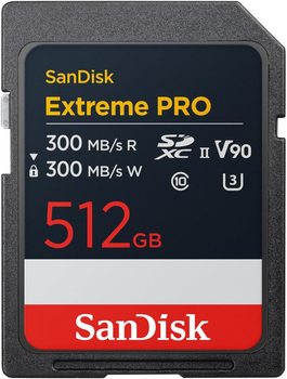Карта памяти SanDisk Extreme Pro SDXC 512GB V90 UHS-II (SDSDXDM-512G-GN4IN)