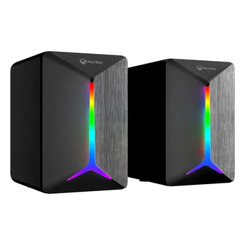 Акустика колонки для компьютера ПК Meetion Wired Meetion Speaker MT-SP2011 |AUX+USB, 3W*2, RGB| Чорний