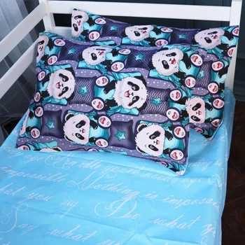 Простынь на резинке в кроватку детская MirSon 80x160+10 см Kids Time 17-0722 Tiny Panda Бязь (2200010688863)