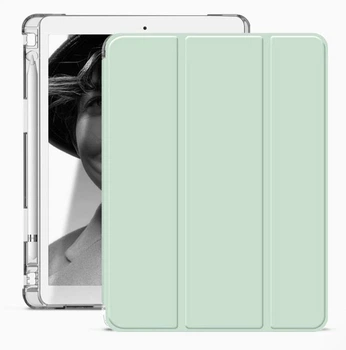 Чохол iPad Mini 6/7 TPU Transparent Pen Slot Smart Case light green