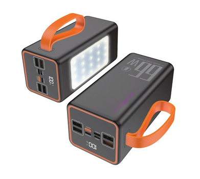 УМБ Y-Kryptone GT-52 LED Light 50000 mAh QC3.0 22.5W 66W Super Fast Charge Black