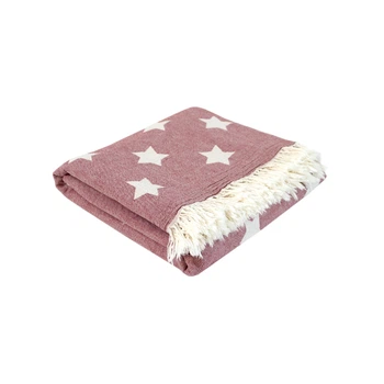 Плед Lotus Home - Star throw бургунді 130x170