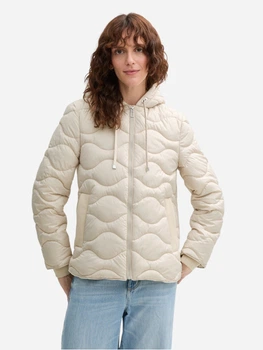 Куртка демисезонная короткая с капюшоном женская Tom Tailor 1044399-29517 S Молочная (4068127848222)