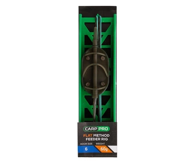 Готовая oснастка на ледкоре Carp Pro Flat Method Feeder №6 60г