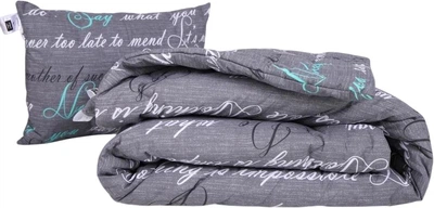 Набір MirSon №1205 Сolor Fun Line Ковдра зимова Двоспальна 172х205 см 17-0003 Tulio з евкаліптовим волокном + Подушка 50x70 см (2200010883107)