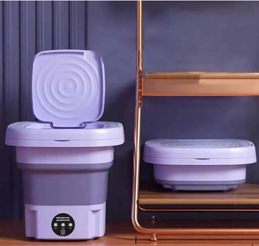 Портативная ультразвуковая складная стиральная машина 2в1 Folding Washing Machine переносная мини стиралка с ведром на 9л