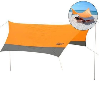 Туристический тент со стойками +оттяжки Tramp Lite Tent. 4,4х4,4м. Оранж. Тент от дождя и солнца UTLT-011