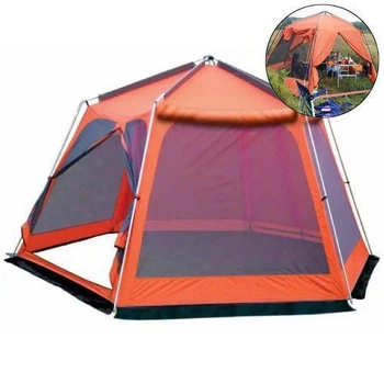 Туристический шатер-палатка Tramp Lite Mosquito. 4,3х3,7х2,25м. Оранжевый. Кемпинговаяя беседка шатер TLT-009.02