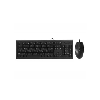 Комплект клавиатуры и мыши A4tech оптическая мышь USB черный (KR-8572)