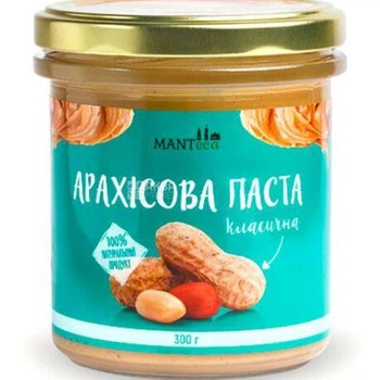 Aрахісова паста класична, без цукру, Manteca, 300 г