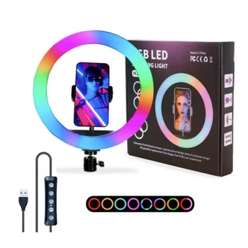 Кольцевая разноцветная лампа MJ30 UKC RGB LED RING на 30см (без штатива)