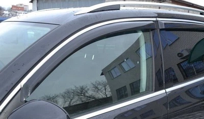 Дефлектори вікон вітровики для Subaru Legasy 2009-4дв Хром молдинг