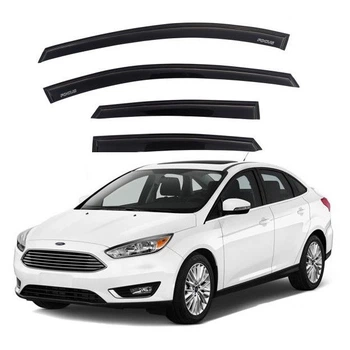 Дефлектори вікон вітровики для Ford Focus 3 2011-2018 Седан-Хечбек Скотч 3M Voron Glass