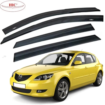 Дефлектори вікон вітровики HIC для Mazda 3 Хечбек 2009-2013 (Ma26)