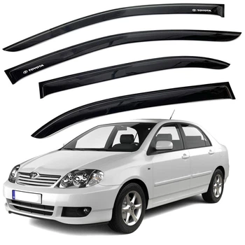Дефлектори вікон вітровики для Toyota Corolla 2001-2007 Седан Скотч 3M Voron Glass