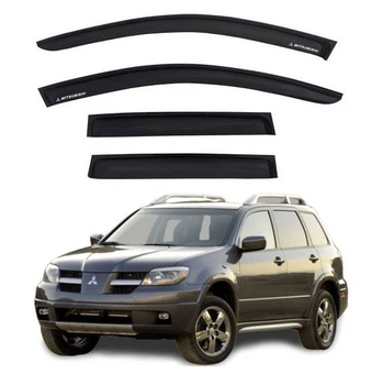 Дефлектори вікон вітровики для Mitsubishi Outlander I 2001-2006 Скотч 3M Voron Glass