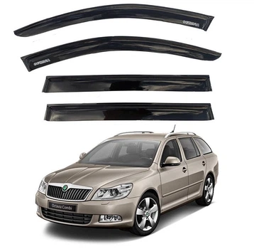 Дефлектори вікон вітровики Skoda Octavia A5 Універсал 2004-2013 Скотч 3M Voron Glass