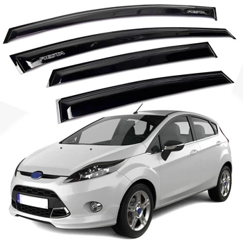 Дефлектори вікон ветровики для Ford Fiesta 2008-2017 5D Хечбек Voron Glass