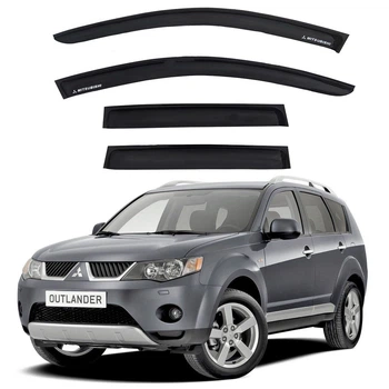 Дефлектори вікон вітровики для Mitsubishi Outlander XL 2007-2012 Скотч 3M Voron Glass