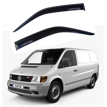 Дефлектори вікон вітровики Mercedes Vito 1996-2003 W638 Широкі 10 см Скотч 3M Voron Glass