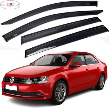 Дефлектори вікон вітровики HIC для Volkswagen Jetta VII 2018- (VW76)