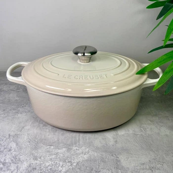 Кастрюля Le Creuset Signature 4,7 л овальна Meringue (21178297164430)