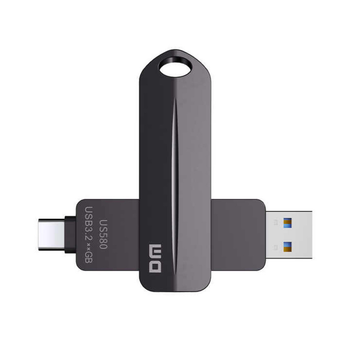 Зовнішній диск SSD 512GB USB 3.2 Type-A/USB Type-C - портативний твердотільний накопичувач DM US580-512 (7706931)