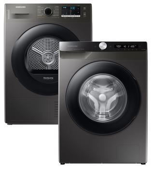 Стиральная машина узкая SAMSUNG WW80AG6S28AX/UA + Сушильный автомат SAMSUNG DV90TA040AX/UA (комплект)