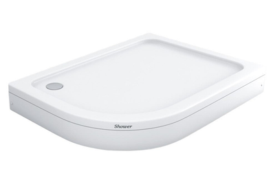 Душевой поддон Shower Tundra 120х80х15 см правосторонний ассиметричный с передней панелью ножками