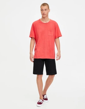 Футболка Pull & Bear світло-червоний WURAW820 M