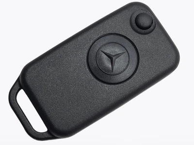 Корпус викидного ключа Mercedes 1 кнопка HU-39 з ІЧ портом з логотипом