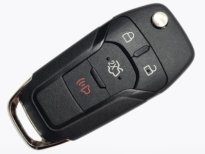 Корпус выкидного ключа Ford Fusion 13-16 3+1 кнопки HU-101 с кнопкой багажника и логотипом
