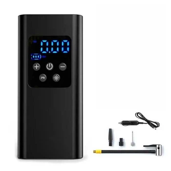 Портативный аккумуляторный компрессор для авто заряжаемого от USB/ насос с LED дисплеем 6000mAh