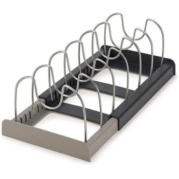 Полка-органайзер DISH RACK для посуды и крышек раздвижной кухонный держатель
