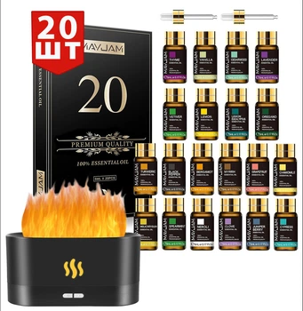Эфирные Масла Essential Premium Oils Оригинал и Аромадиффузор с эффектом пламени