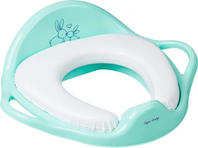 Накладка на унитаз мягкая Tega Rabbits KR-020 turquoise