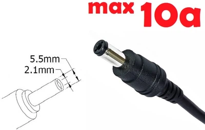Dc кабель для блока питания 5.5x2.1mm (10a) (1.2m) (A class) 1 день гар.